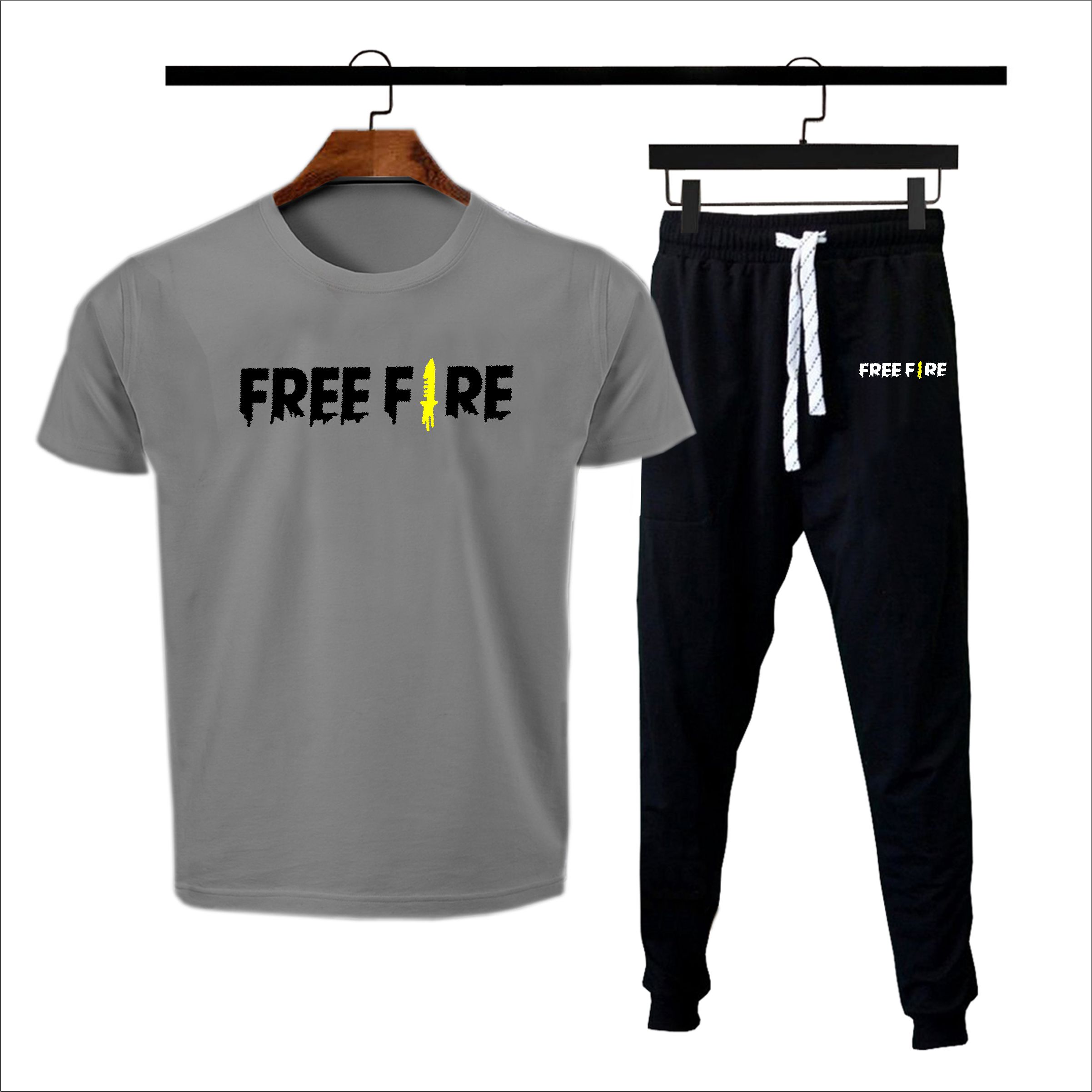 Free fire printed summer tracksuit for men premium quality best article of summer collection
