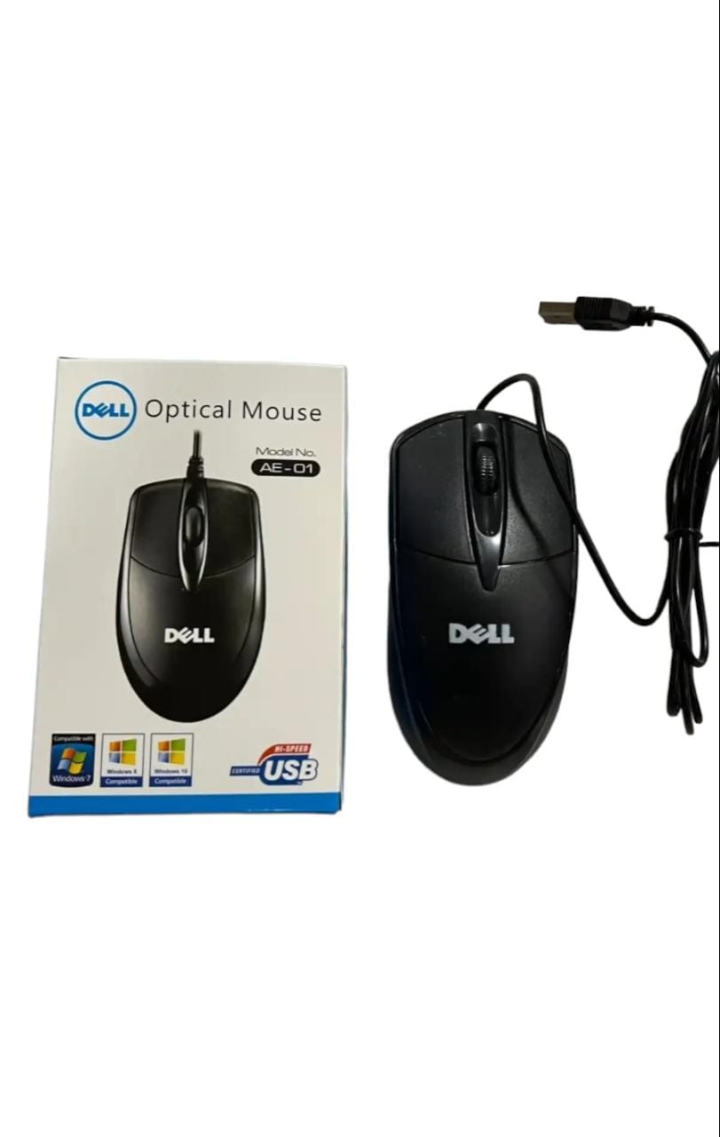 Dell AE-01 USB Optical Mouse For Laptops & Computers