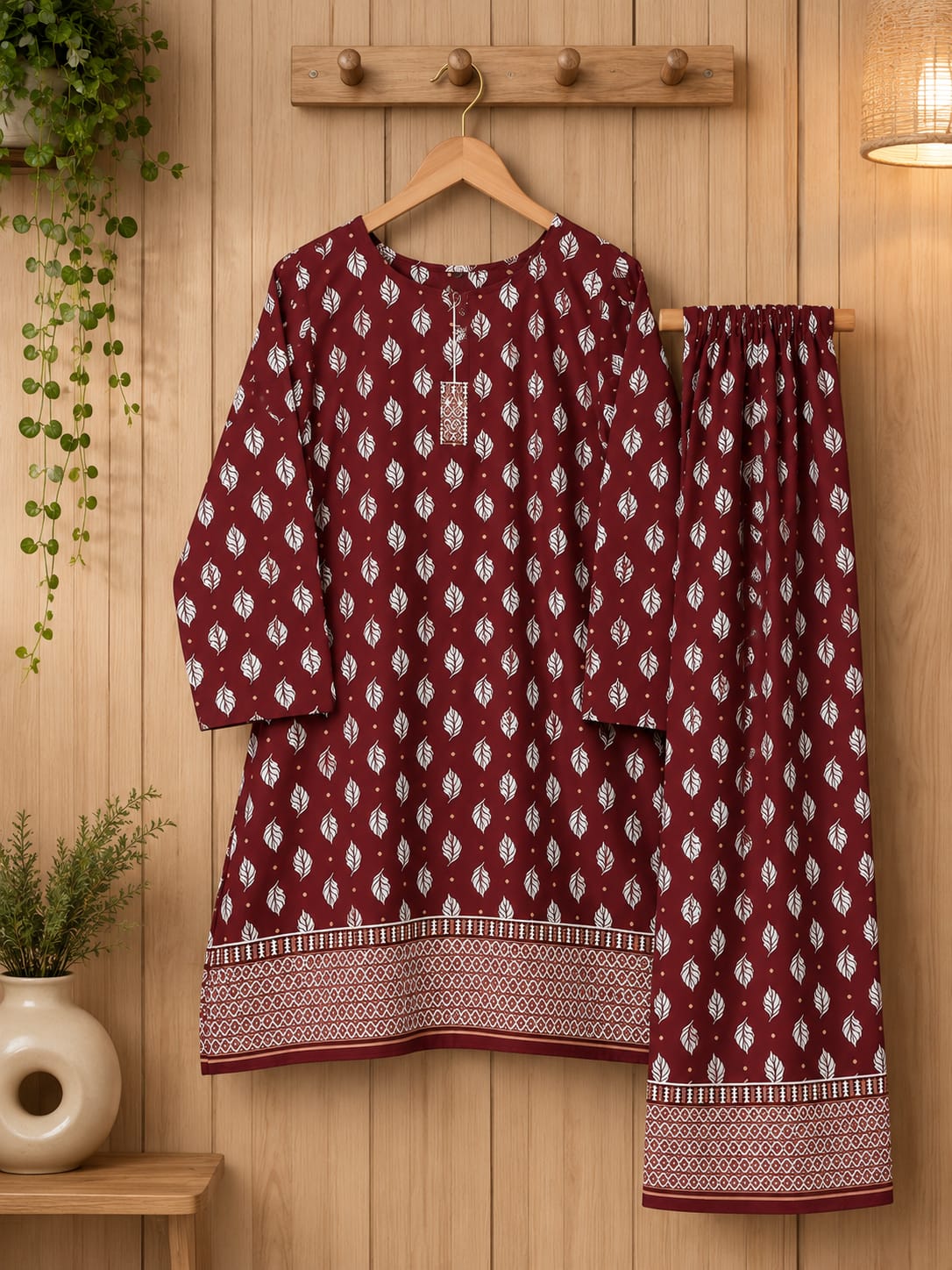 Trendy Cotton Stitched Suit 2-Piece – Soft & Comfortable Fabric – Elegant Everyday Wear – Perfect for Casual, Work & Gatherings