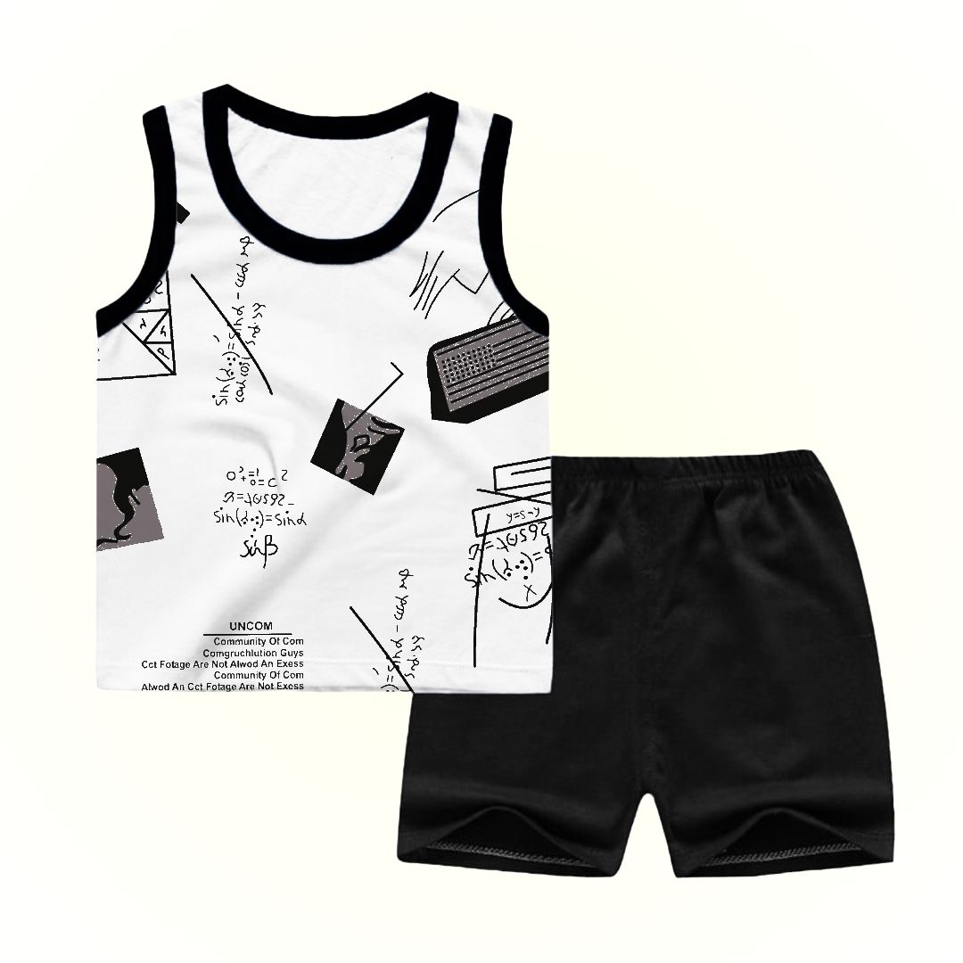 Ruku Garments Stylish Sandos & Shorts For Kids Clothing Set Best For Summer