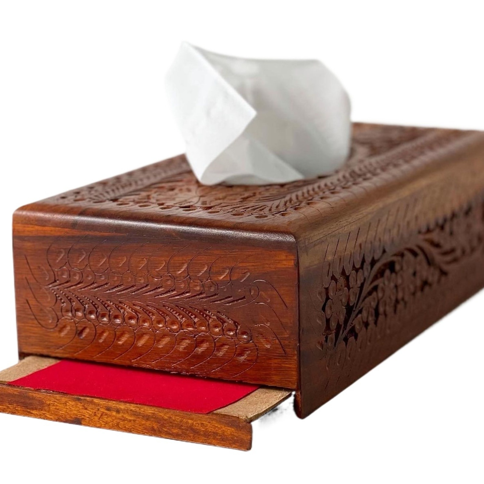 Luxurious Wooden Tissue Box Holder for Room & Drawing Room