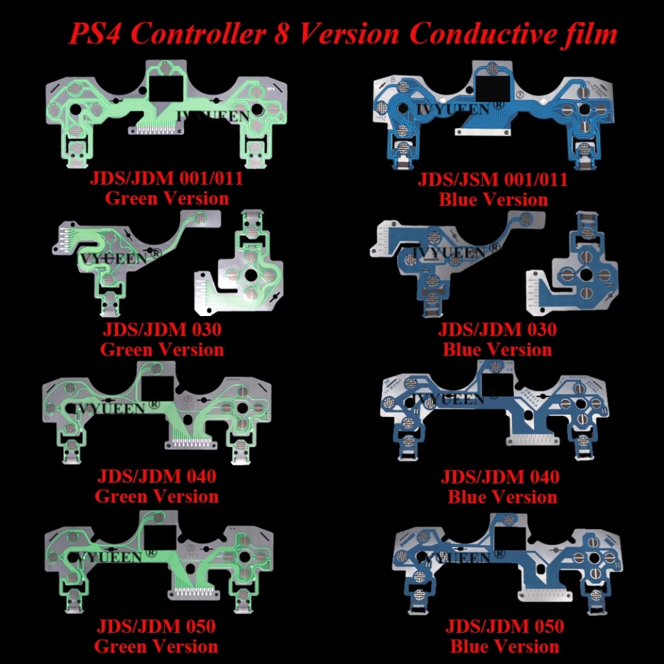 JDS 001 011 030 040 055 For PlayStation 4 Conductive Film Keypad for PS4 Controller DualShock 4 Circuit