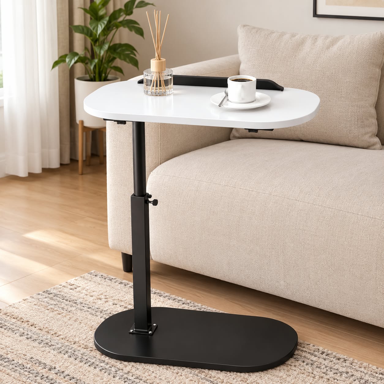 Adjustable Height Laptop Table, Computer Table, Gaming Table, Study Table, Tables with storage Shelves, Side Table, Bed Side Table,  available in 8 colors Combinations, Modern Computer Table, Writing Table,Study Table, Size (27 inch Length, 16 inch Width)