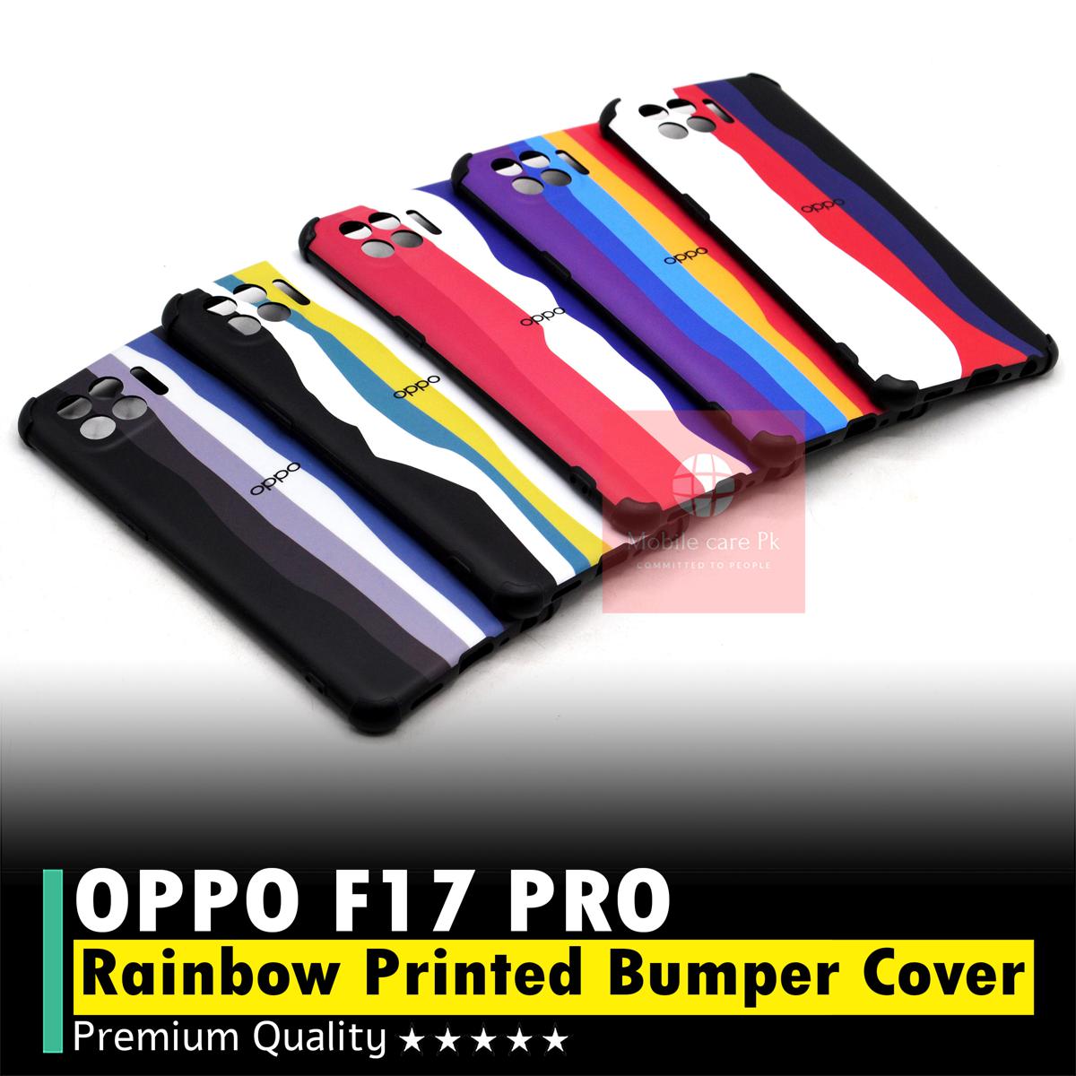 oppo f17 back cover rainbow