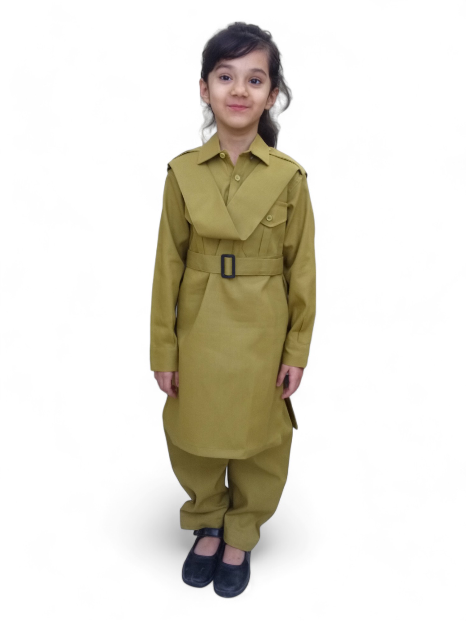 Khaki Army shalwar kameez for girls (3-14 yrs.) | Daraz.pk