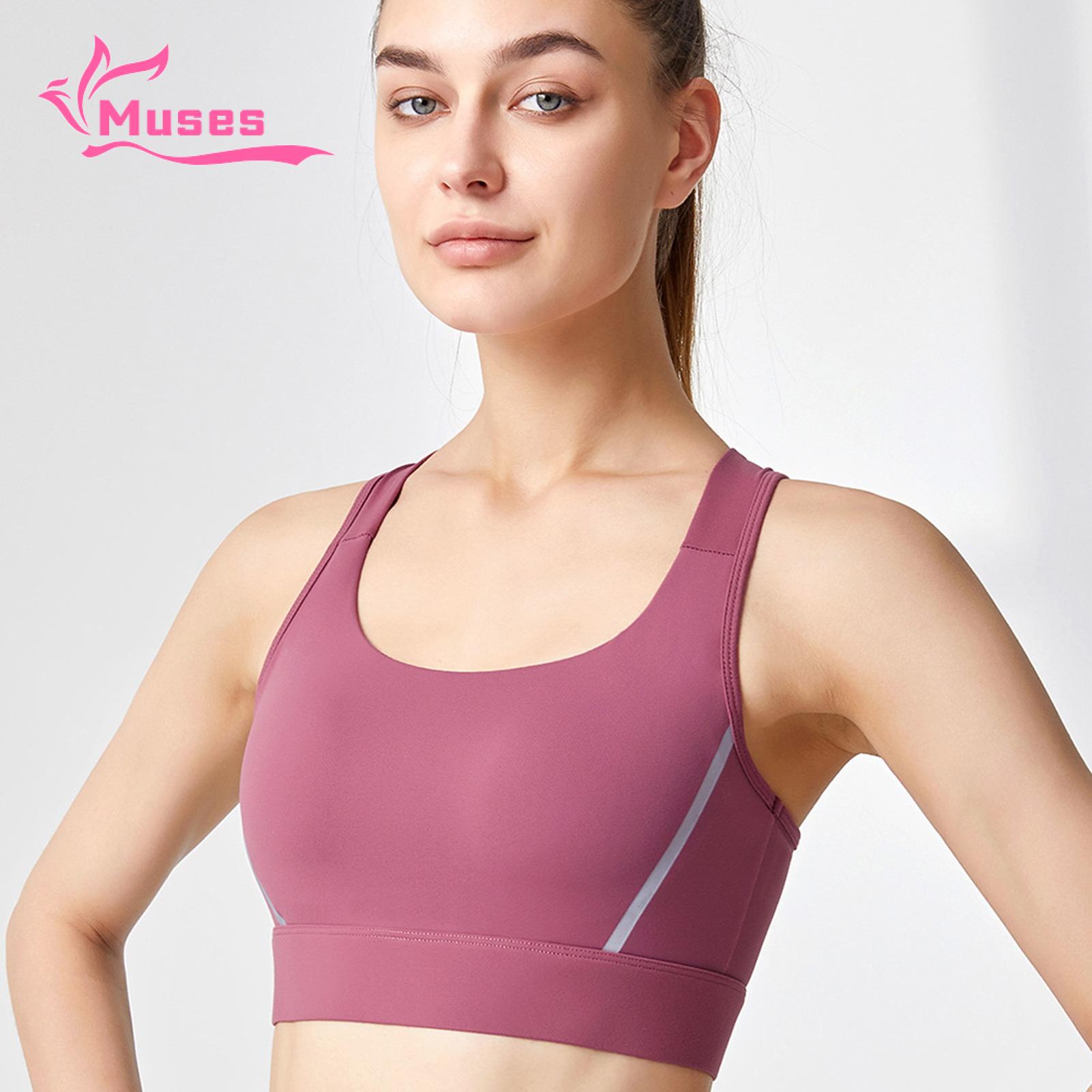 Muses Mall Girls Brassiere Wide Shoulder Straps Sports Wear Outdoor Exercise  Bra