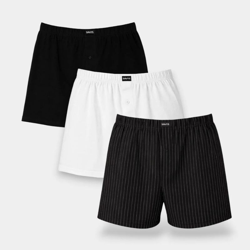 Savys - Men Cotton Boxers - Underwear For Mens - Breathable Fabric For All Day Comfort - Undergarments - Super Soft Micro Nylon Waistband - Underwear For Boy - Body Adaptive Fit -100% Cotton
