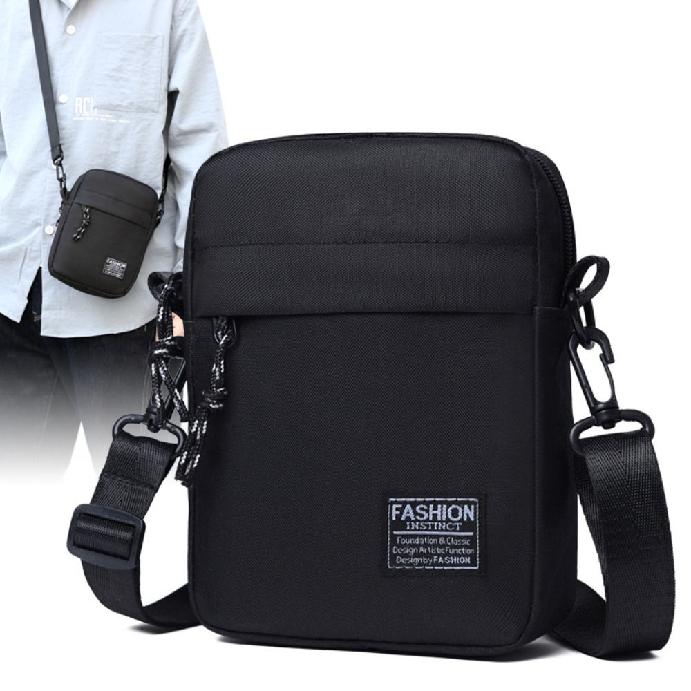 New Nylon Shoulder Bag Business Black Grey Blue Crossbody Bag Casual and Fashionable Retro Bag Men Hand Bag