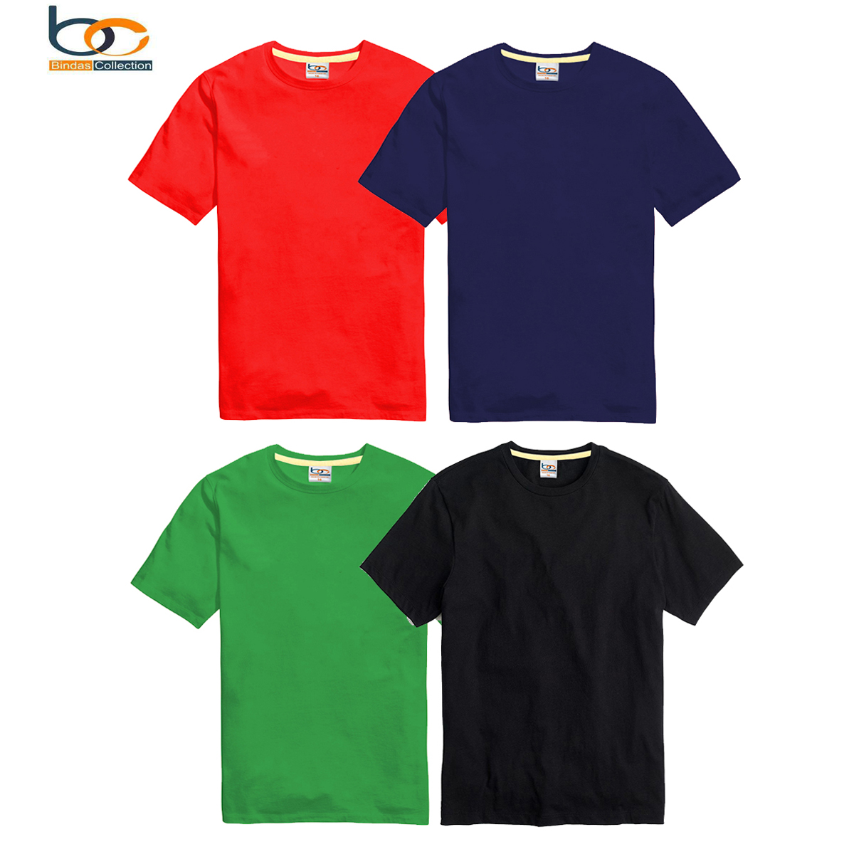Bindas Collection 1 PC Round Neck Best Fabric Plain Tshirt For Boys / Kids