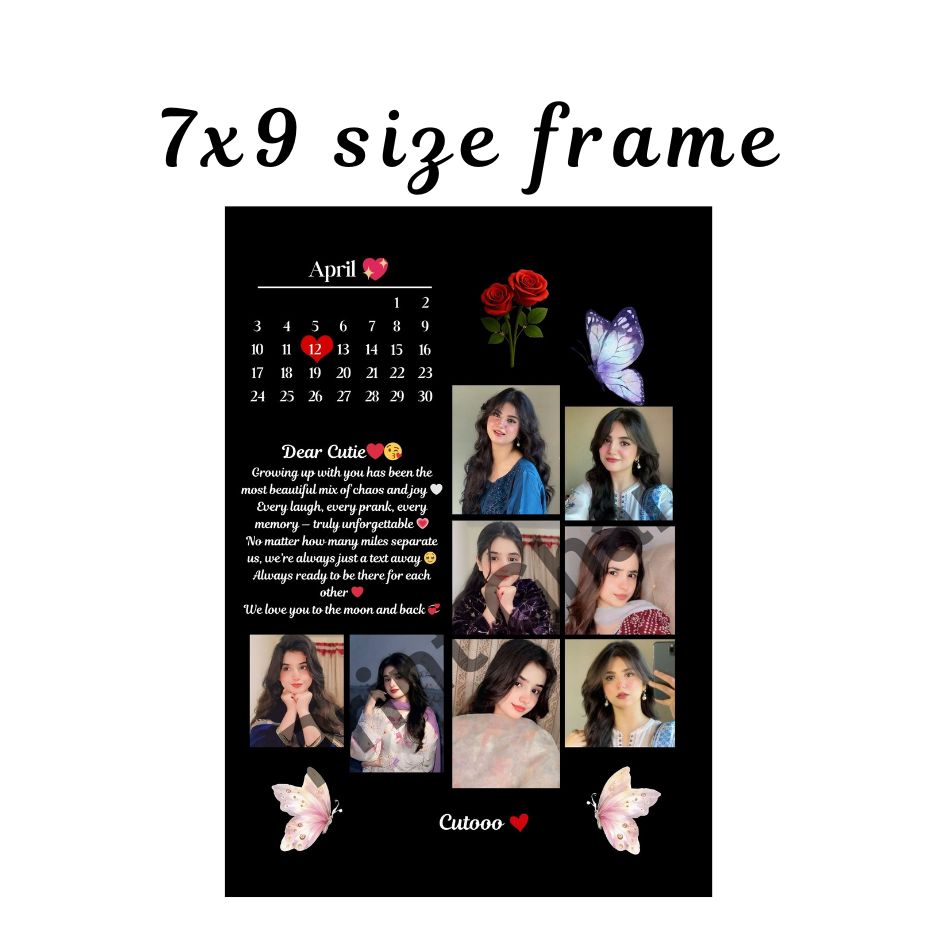Bestie Bliss Birthday Frame – Custom Photo Collage & Sweet Messages