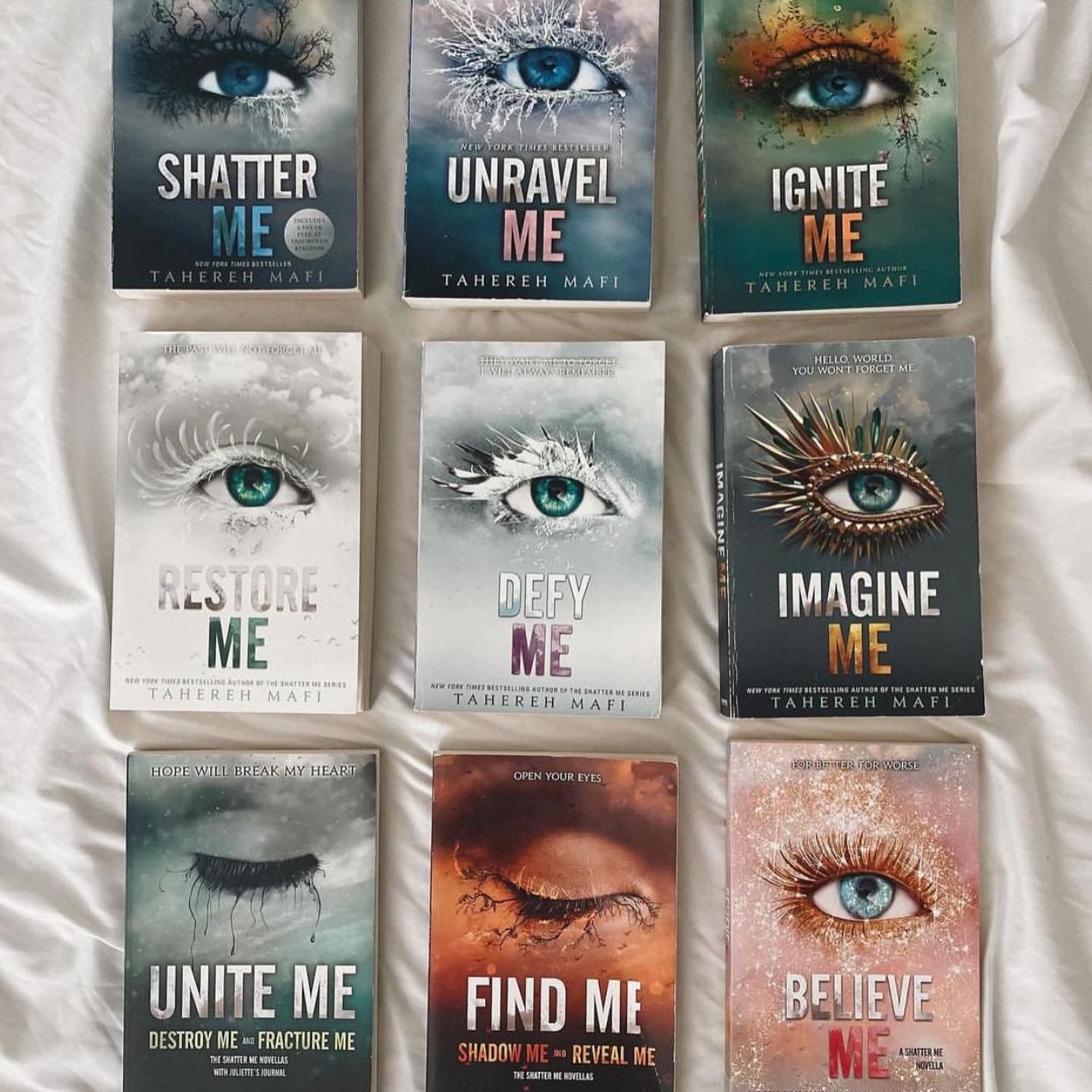 Shatter Me Destroy Me Restore Me Fracture Me Imagine Me