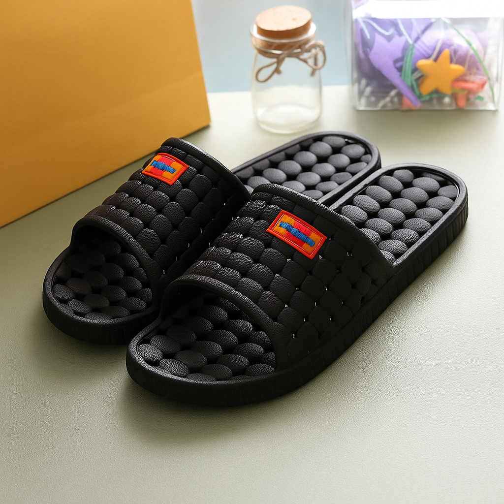 Anti-Slip Shower Chappal for Men & Women – Soft EVA Bathroom Slippers, Waterproof, Quick-Dry, Non-Slip Sole, Comfortable Bath Sandals for Home, Spa, Swimming Pool, Beach, and Everyday Indoor Use