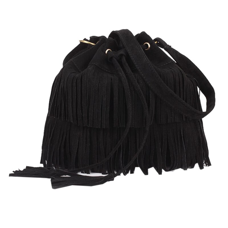 white fringe crossbody bolsa