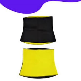Hot Shaper Belt for Women Men Waist Trimming Black Yellow Belt, Stretchable Neotex Thermal Fabric, Sweat and Burn Calories, Comfortable, Maximizes Fitness