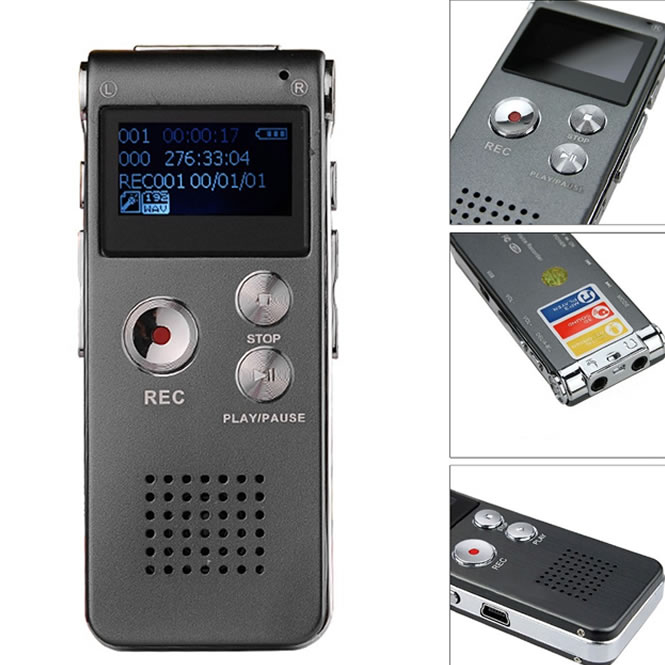 Voice Recorder Device Mini - Digital Sound Record - 8 GB Storage Built-In