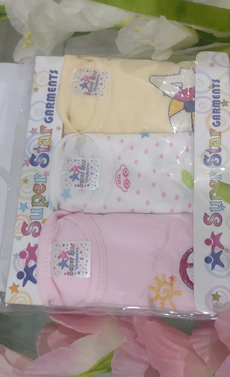 Pack of 3 - Baby Bodysuits Romper -0-3 months