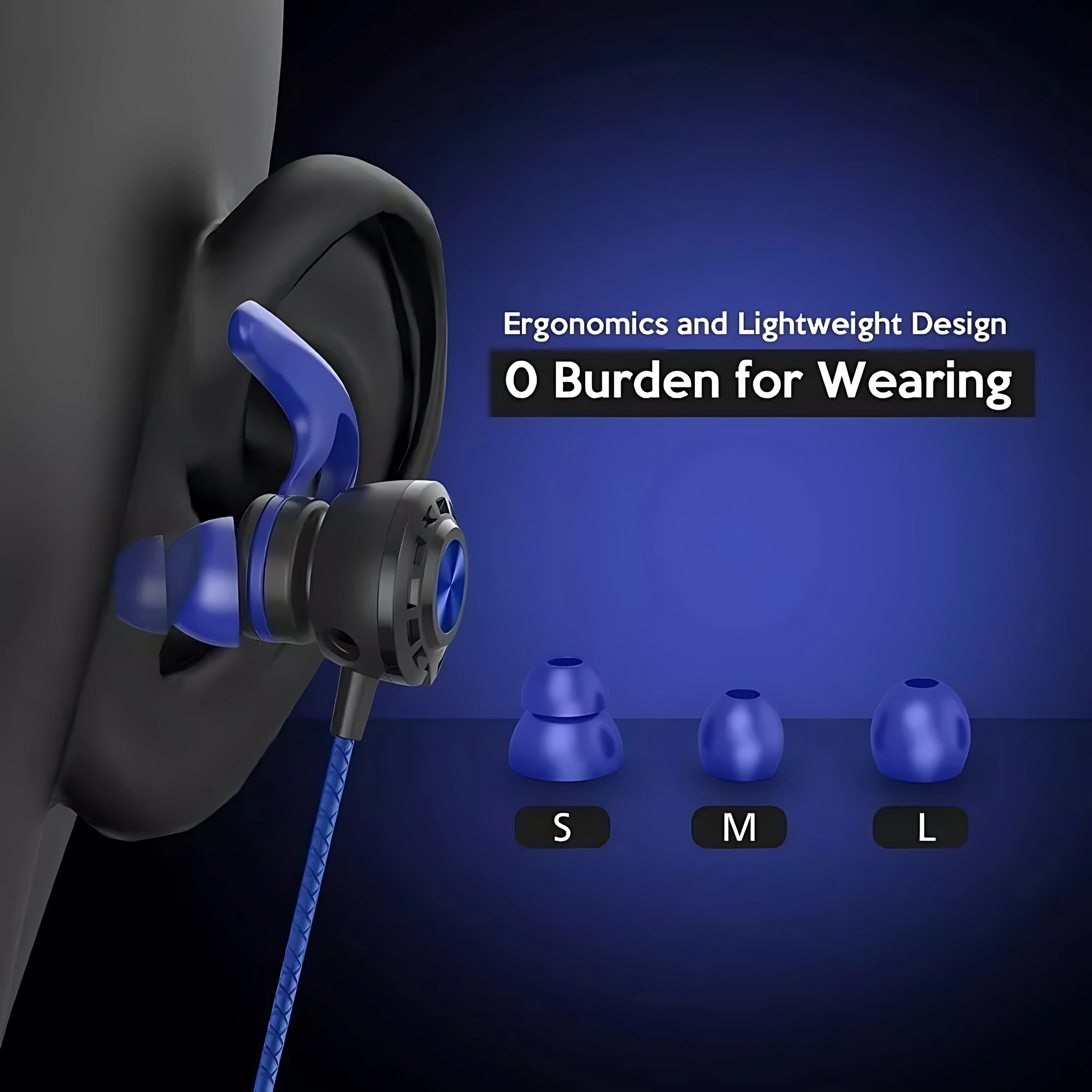 Gaming Handsfree with Dual & Detachable Mic | Wired Noise-Canceling In-Ear Gaming Earphones & Wired Gaming Earbuds | Gaming Headset & Headphones for Mobile, PC, PS4/PS5, Xbox, Switch | 3.5mm, Type-C, Lightning | Best for PUBG, COD, Free Fire, Fortnite