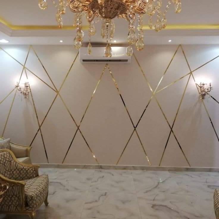 1mm*1inch * 96inches wall decor brass look pvc strip / pvc golden strip