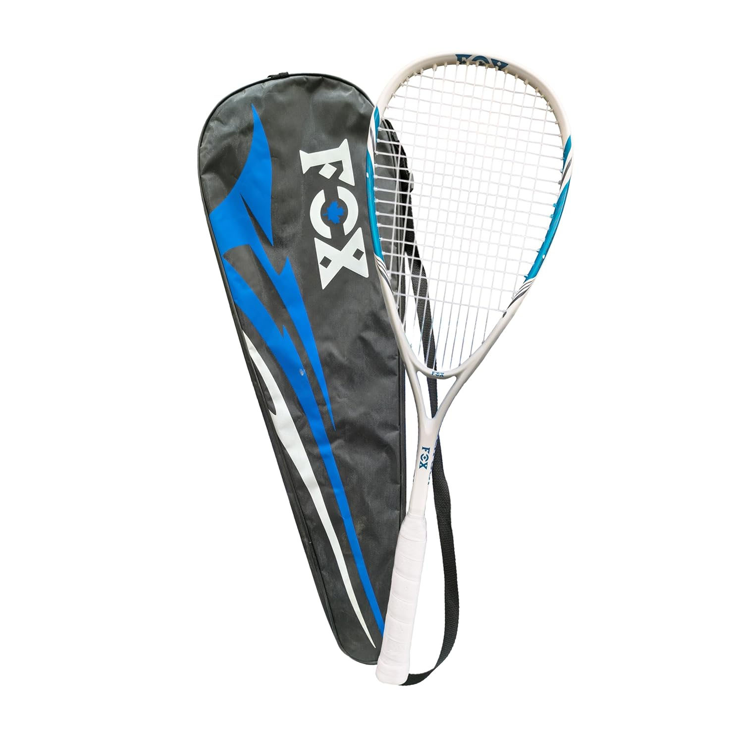Squash Racket Lightweight with Anti-Slip Wave Grip Squash Racket for Men & Women Includes Cover - White