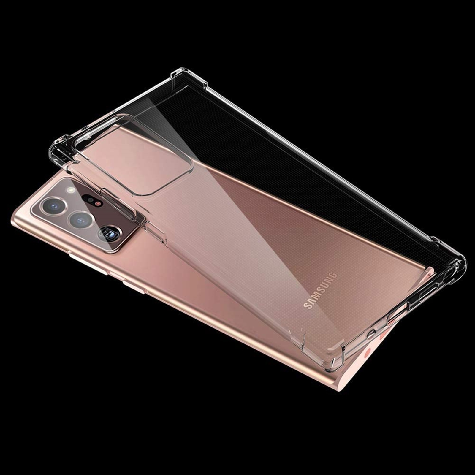 Samsung Galaxy Note 20 Ultra Clear Back Cover Shockproof Soft TPU Case with Camera and Corner Protection