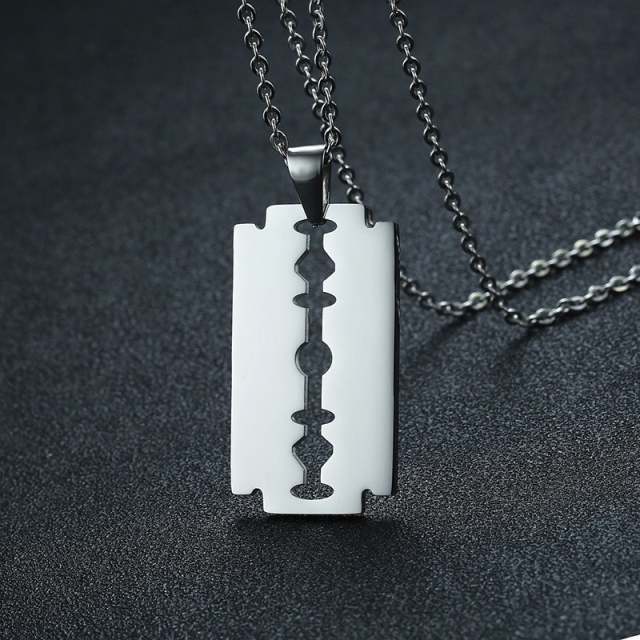 Vnox Unique Shaving Blade Pendant For 