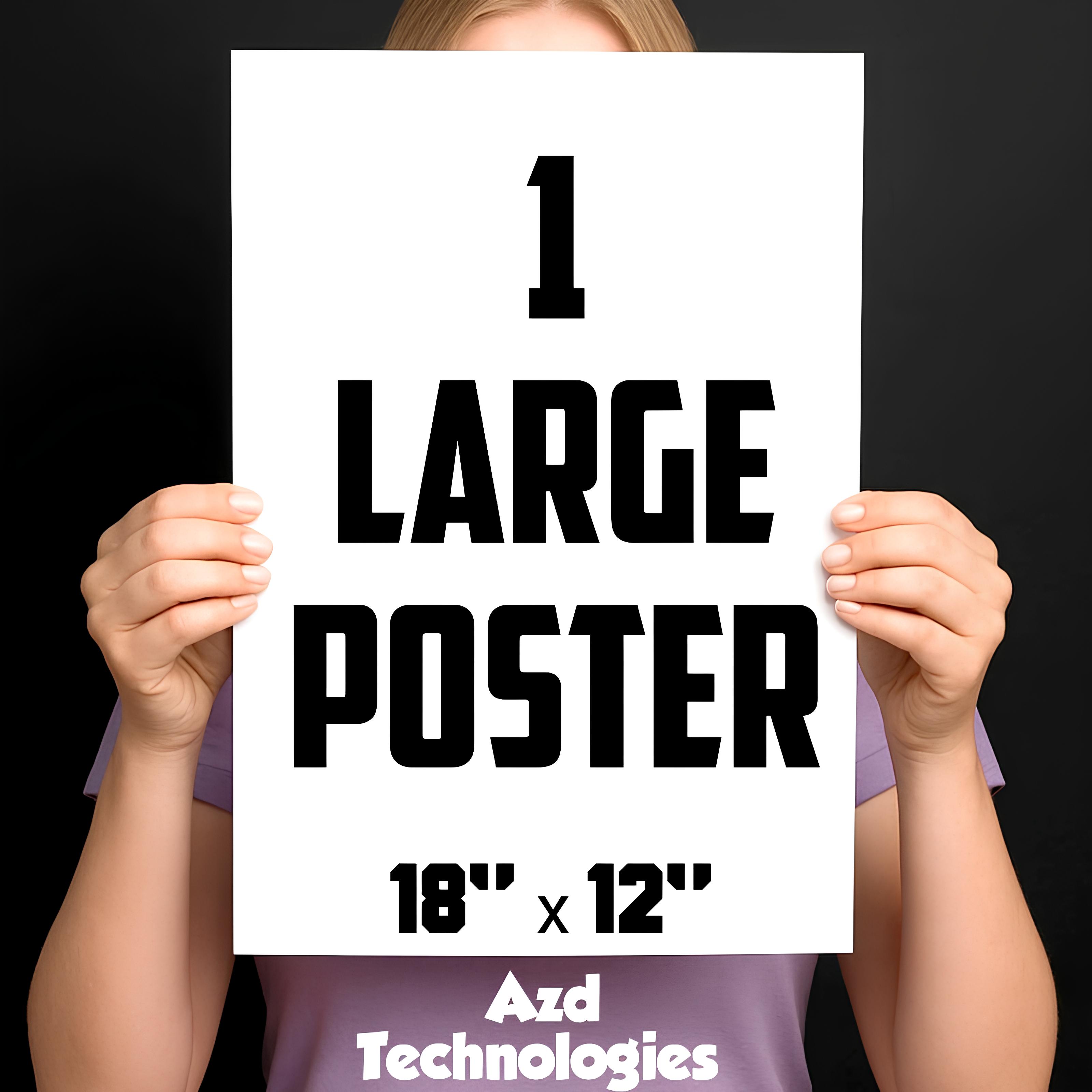 Custom Printed Large Posters 18x12 Inches Design Your Own Wall Art Best Quality Posters Customizable 18x12 Inches Premium Wall Decor