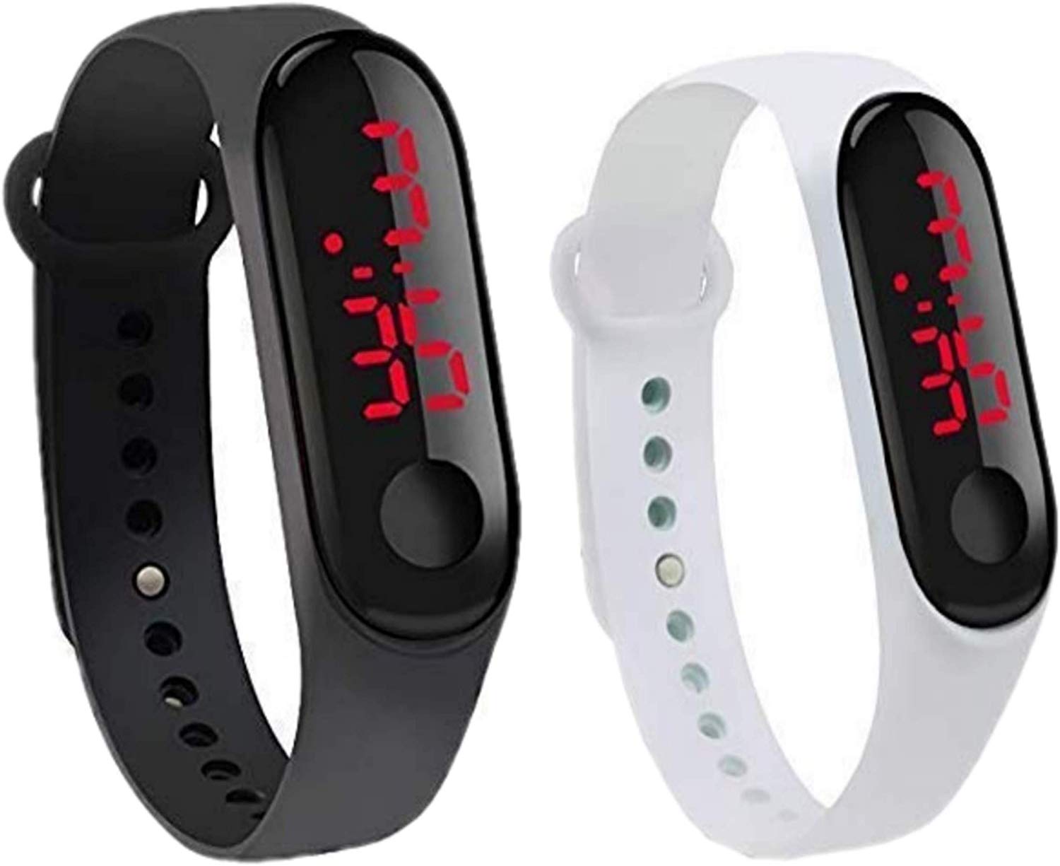 Pack Of 2 Led Watch Black & White