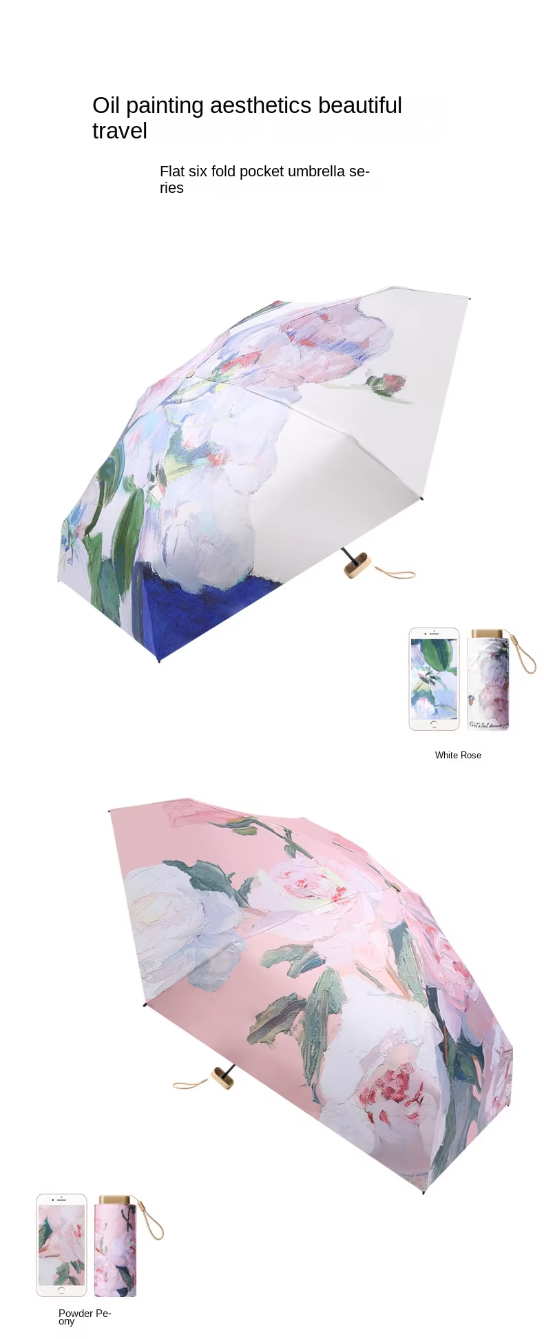 Mini pocket umbrella for rain, folding vinyl umbrella with UV ultraviolet protection, pocket sunshade, capsule - Lite Green