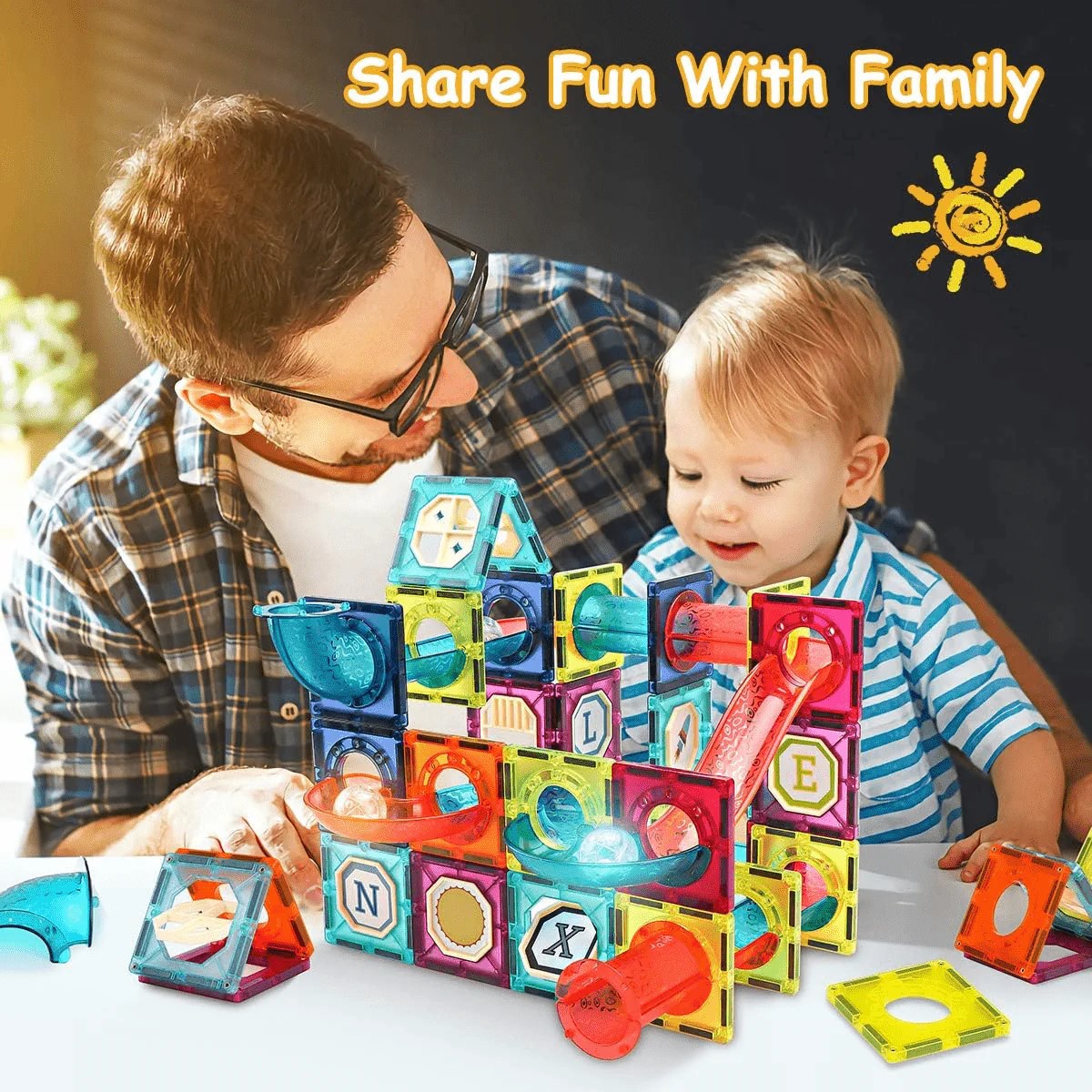 Magnetic Tiles Building Blocks for Kids – STEM Educational Toy