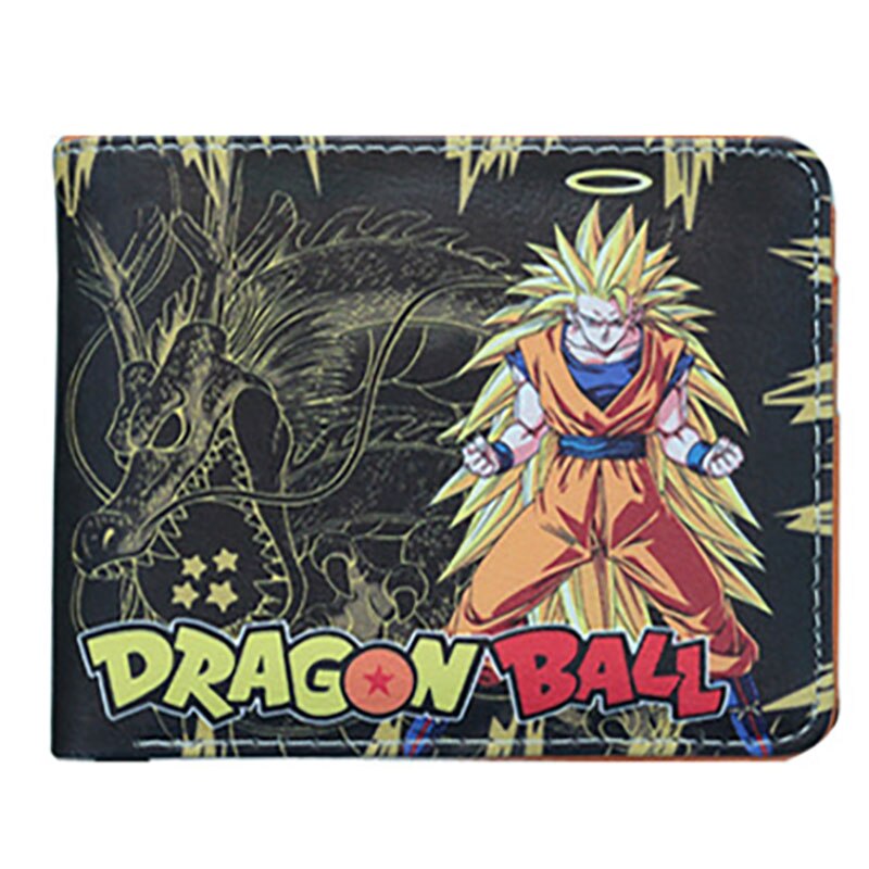 Carteira curta para jovens homens e mulheres Anime Dragon Ball Z Carteira  curta de estudantes de desenho animado japonês Comics Bolsa, Color J,  Medium 