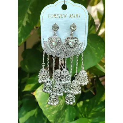 Drop on sale jhumka earrings