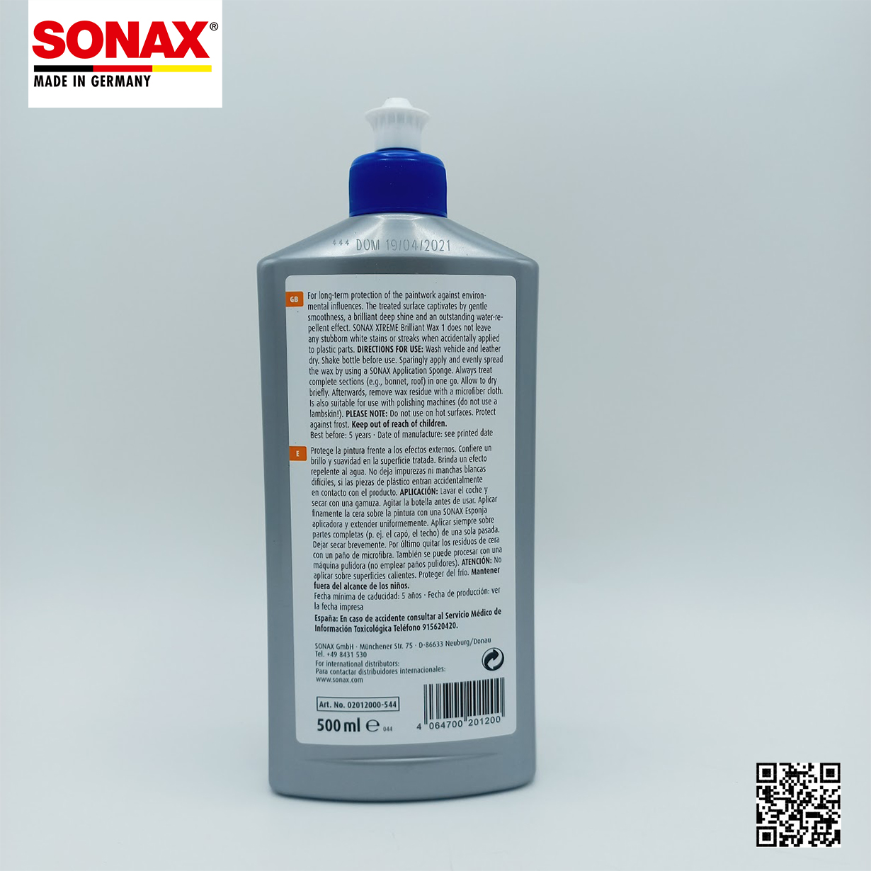 Sonax Xtreme Brillantwax 1 Hybrid Npt 500 Ml For All | Seychelles