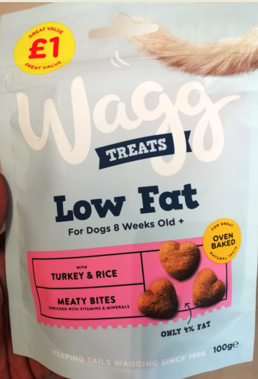 wagg low fat dog treats 500g