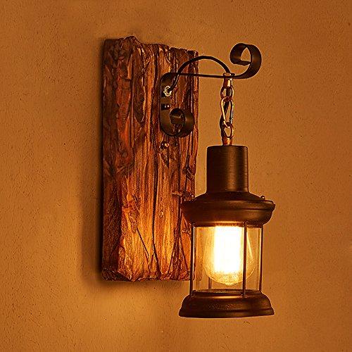 Vintage Retro Wooden Metal Wall Lamp For The Home Hotel Corridor