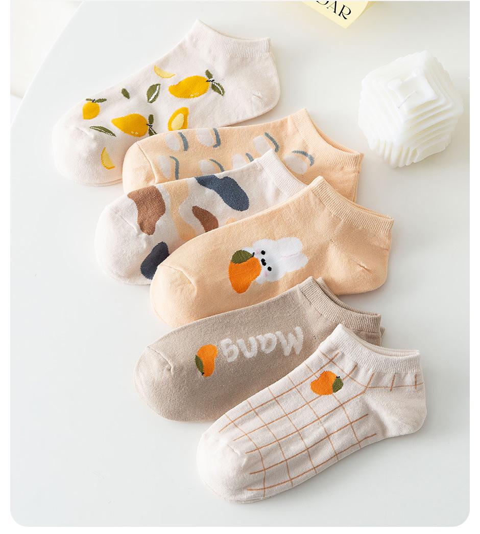 Twin Shop Twin-Shop 6 Pairs Cotton Ankle Socks For Men Women - 3 Random colors