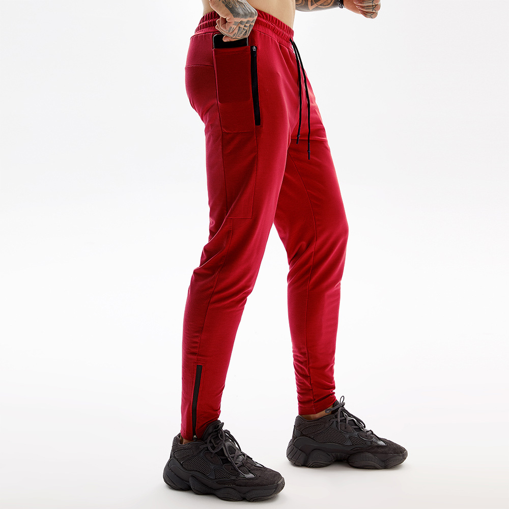 Men Solid Color Pocket Pants Casual 