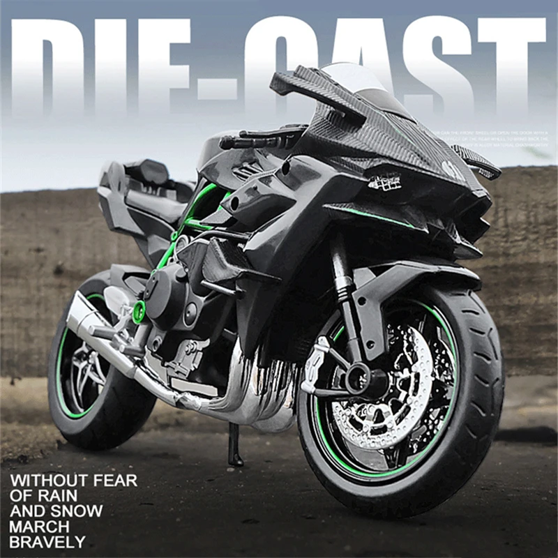 1:12 Kawasaki Ninja H2R Classic Motorcycle Model Alloy Car Model Toy Car Casting Collection Toy Gift Christmas Gift