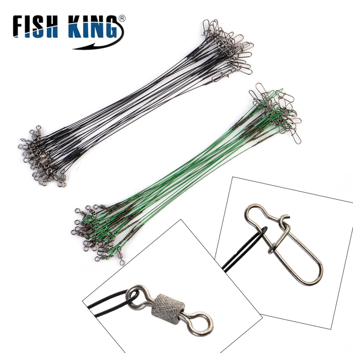 20pcs 16/20/25cm Anti-bite Steel Wire Leader Leashes For Fishing