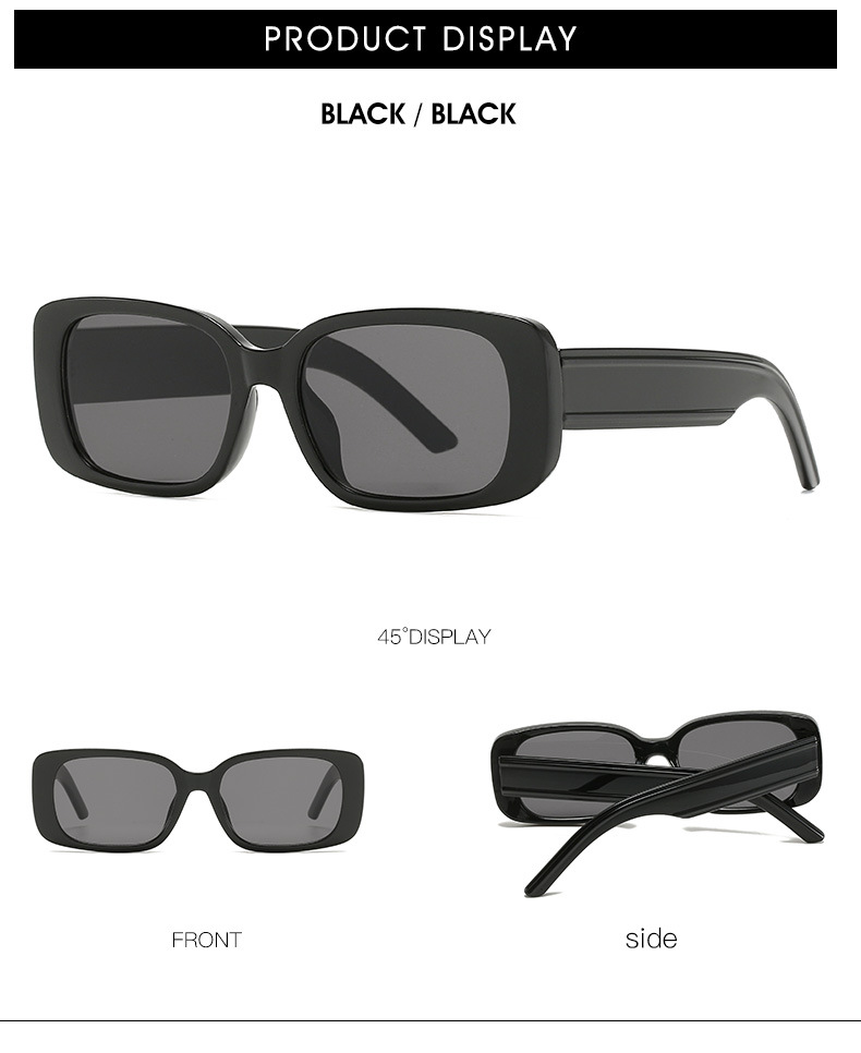 Classic Rectangle Leopard Frame Sunglasses For Women