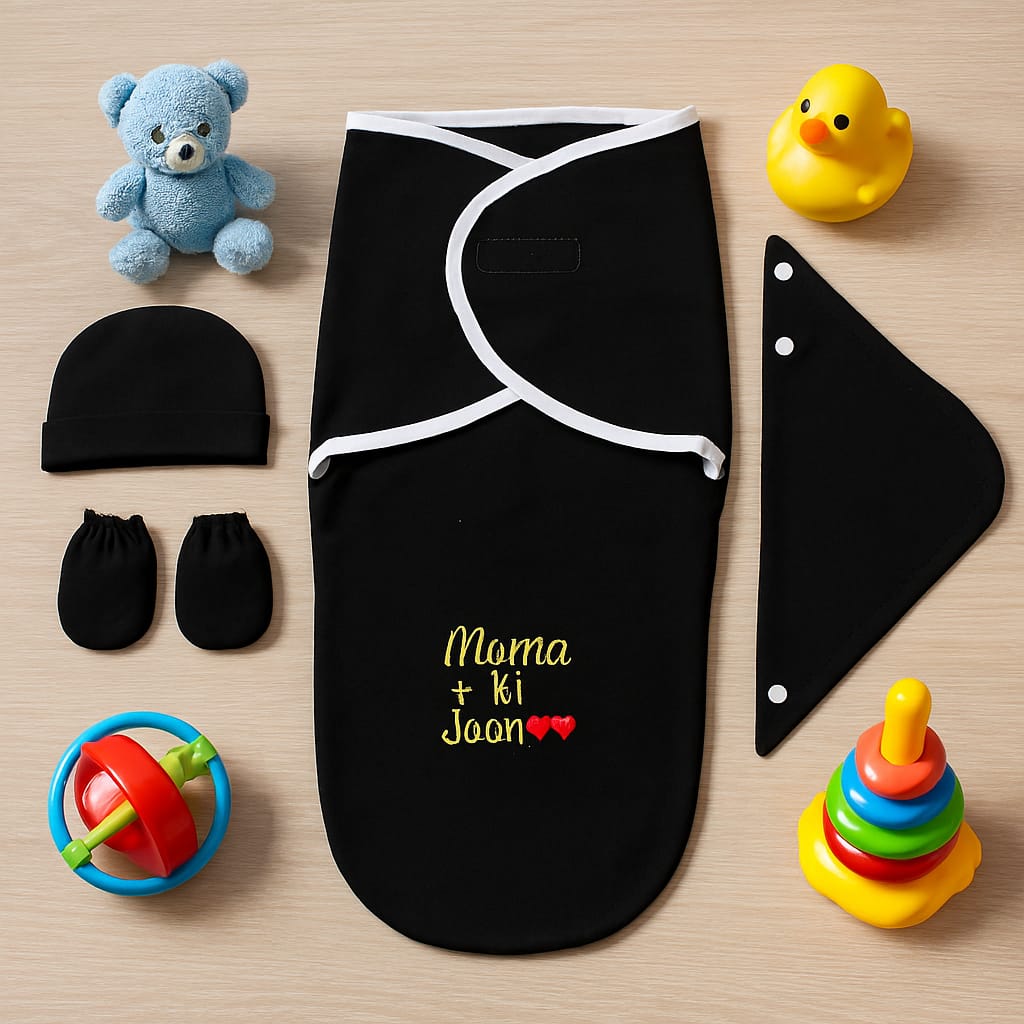 Premium Cotton Swaddle Blanket for 0-6 Months Baby, Breathable Soft Wrap with Fun Animal & Nature Designs