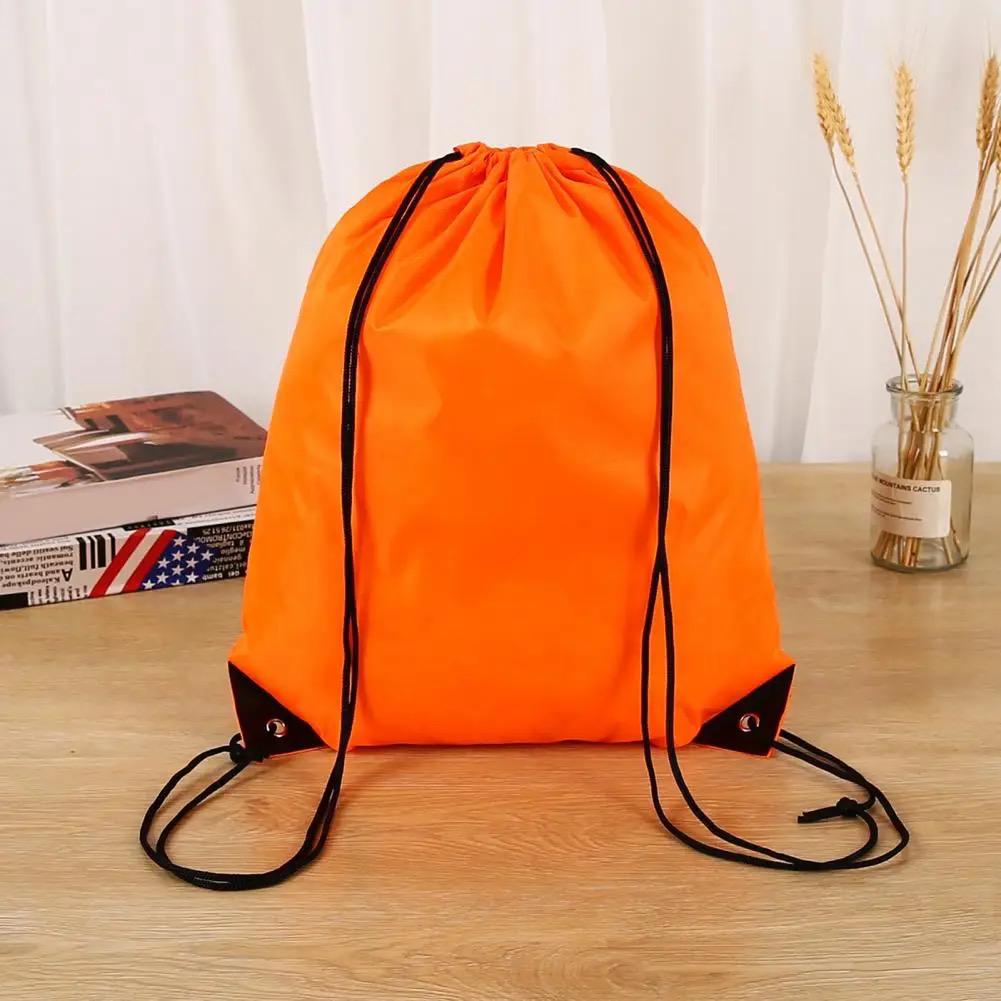 Drawstring Backpack Nylon Foldable Sports Gym Drawstring Tote Bag pack Sack For Men Women