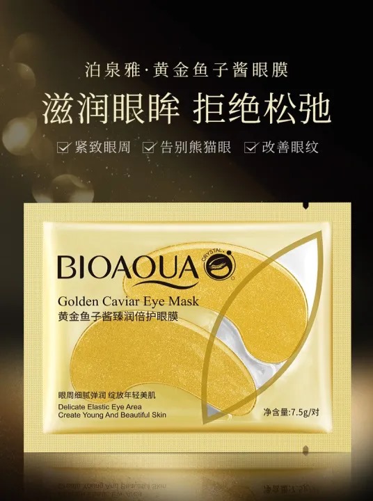 Golden Caviar Moisturizing Eye Sheet Mask for Dark Circles