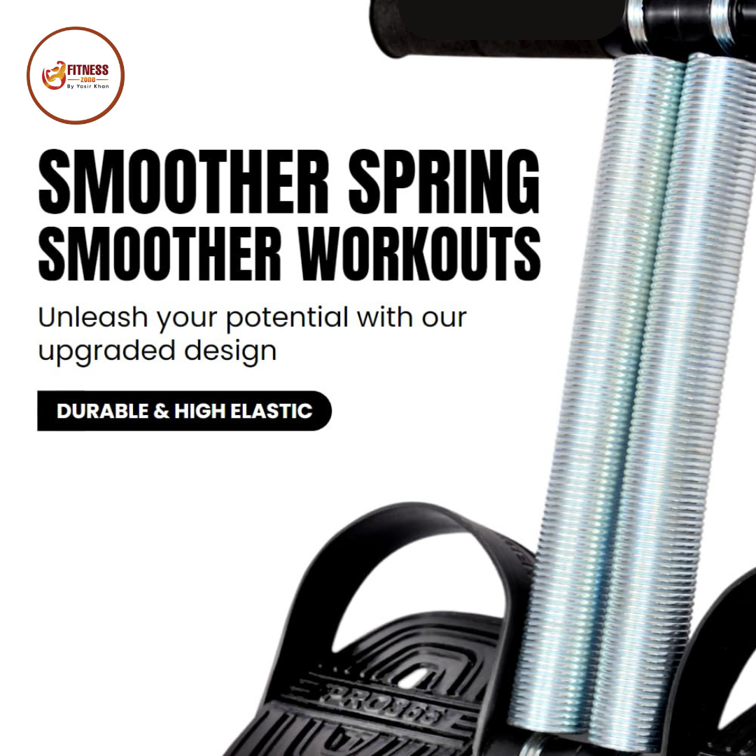 Tummy Trimmer - Premium Double Spring Ab Exerciser for Home Gym | Waist Slimming, Belly Fat Burner, and Core Strength Training Equipment