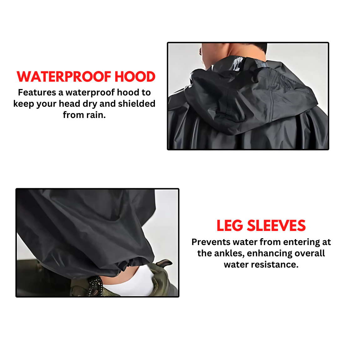 Rain Suit / LITE WATER PROOF / Rainsuit / Rain Cote With Trouser / Rain Coat With Cap For Men And Women| Pakistan’s #1 Best-Selling 2-Piece Hooded Rain Jacket & Trouser Set – Al Madina Store
