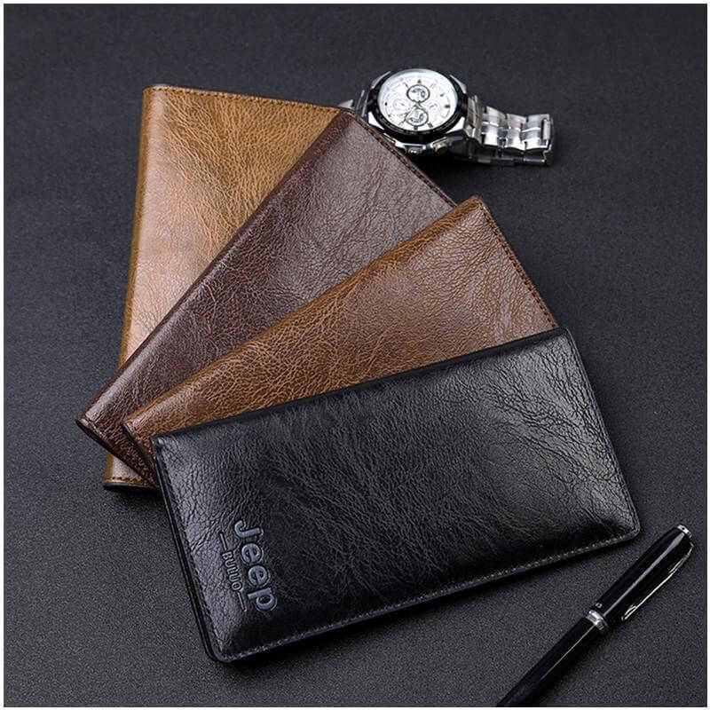 New Trendy SLIM PU Leather Long Wallet For Men and Women Cash And Card Holder.