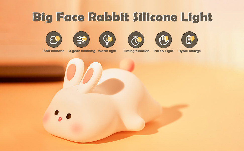 Silicone Bunny Night Light For Kids Rechargeable Cute Rabbit Lamp With Touch Sensor Soft Portable Nursery Night Lamp 16 Silicone Bunny Night Light For Kids Rechargeable Cute Rabbit Lamp With Touch Sensor Soft Portable Nursery Night Lamp