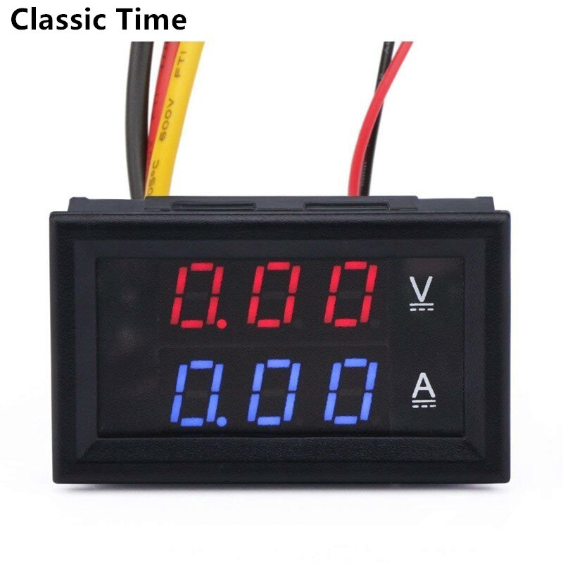 DC0100V 1A 10A 50A 100A Digital Voltmeter Ammeter 2 in1 Multimeter DC4