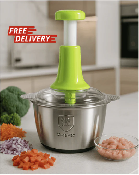 Multi-Functional Speedy Stainless Steel Push Chooper, Hand Pat Chopper Food Processor, Hand Push Chopper Machine, Handheld multi Color / Mincer / Mixer / BlenderFruits - Onion / Garlic Chopper - Payaz Cutter