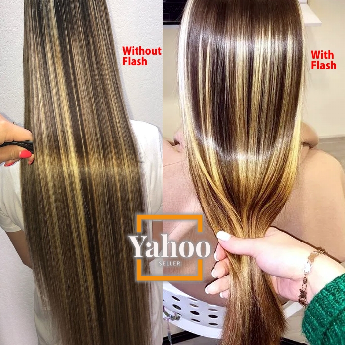 Long Straight Natural Hair Wig Extension 5 Clip In Hair Extension 30 Inch Straight Hair Extension - Natural Honey Brown