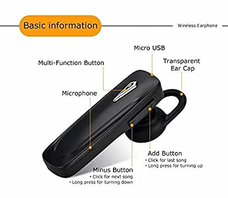 M163 Wireless Bluetooth Handsfree Earphone | Single Earbud Headset | Compatible with All Bluetooth Devices